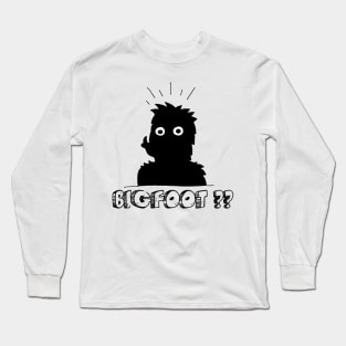 Bigfoot Minimal Shape Cartoon Long Sleeve T-Shirt